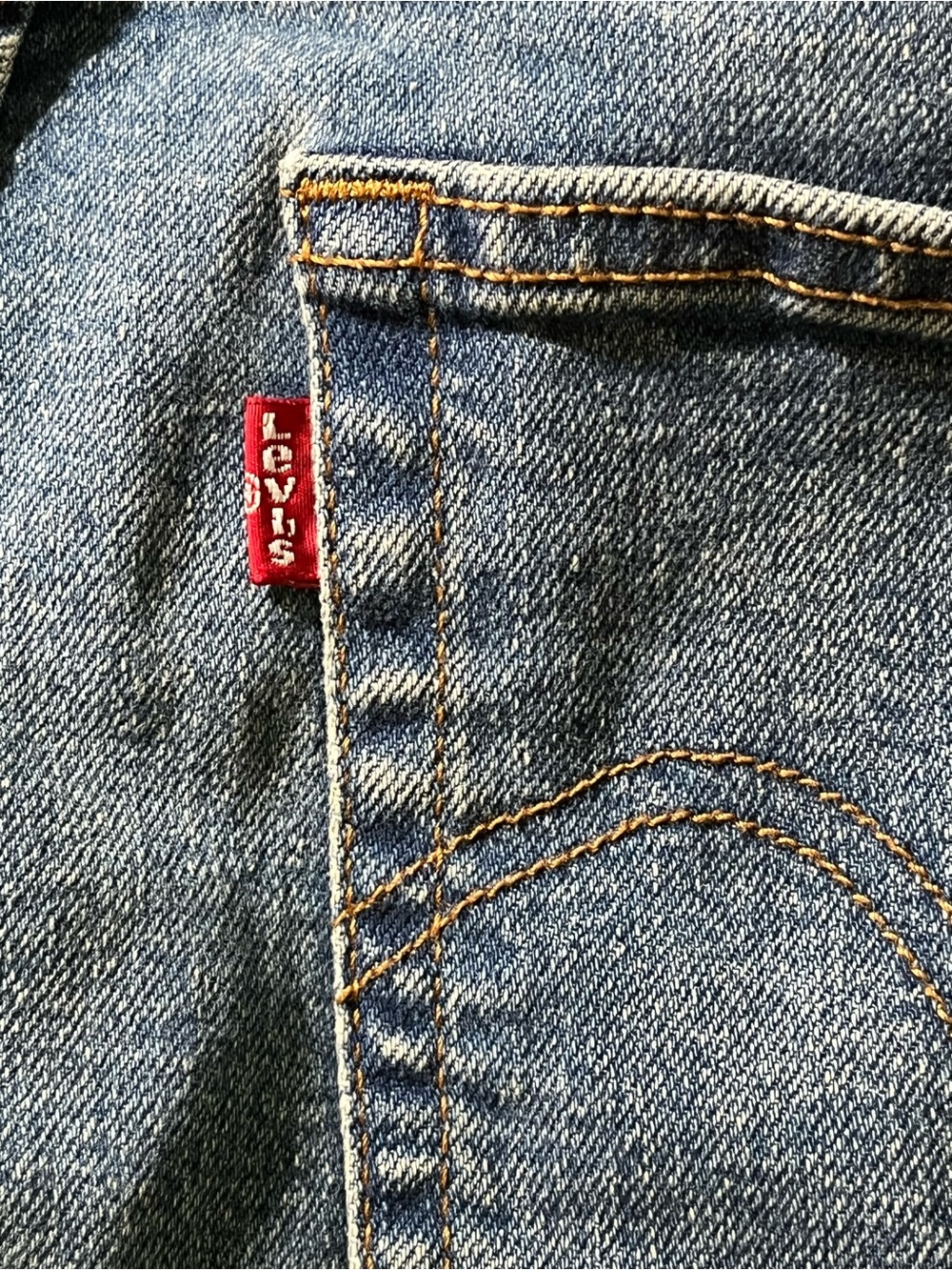 Levi’s Women Wedge Straight Stretch Jeans Cotton Blend size 31/28 Blue - Picture 8 of 16